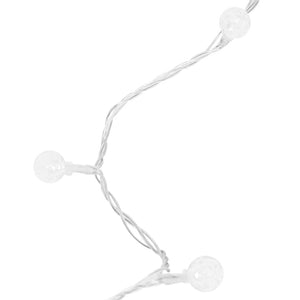 Ljusslinga 20 m kulor 200 lysdioder kallvit 8 funktioner