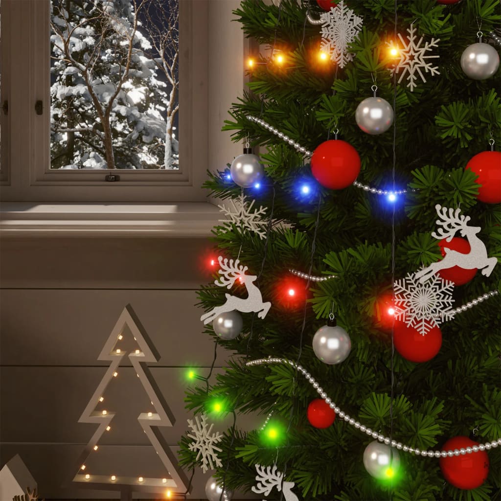 Soldriven ljusslinga 5 st 5x200 lysdioder flerfärgad inne/ute