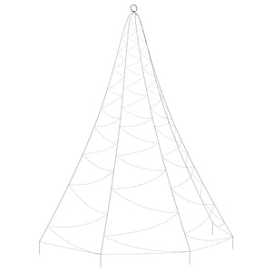 Hängande julgran med metallkrok 720 LED kallvit 5 m inne/ute