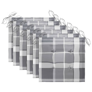 Stapelbara trädgårdsstolar med dynor 6 st massiv teak