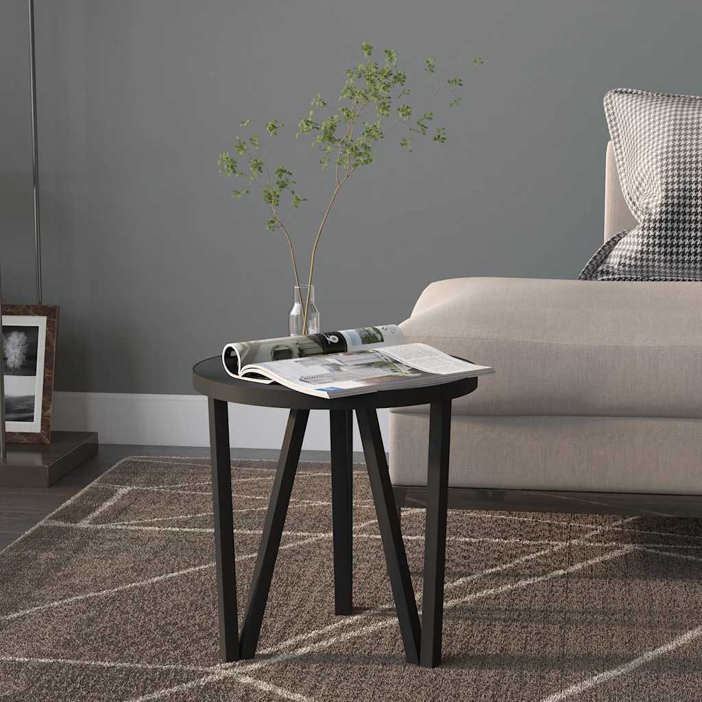 Tebord svart Ø35 cm MDF