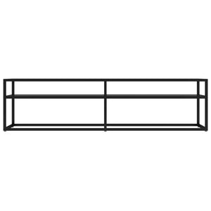 Tv-bänk svart 160x40x40,5 cm härdat glas