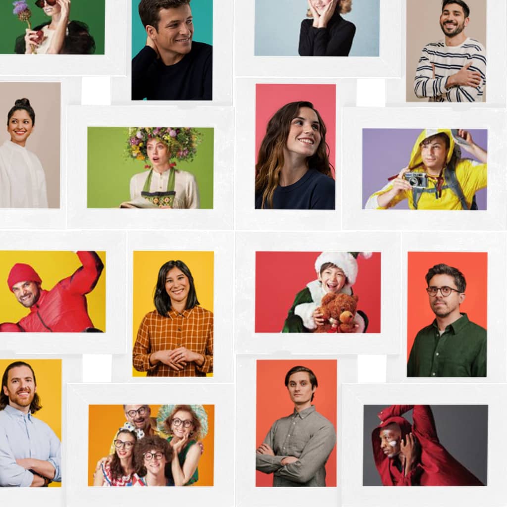 Fotoram för 24x(10x15 cm) bilder vit MDF