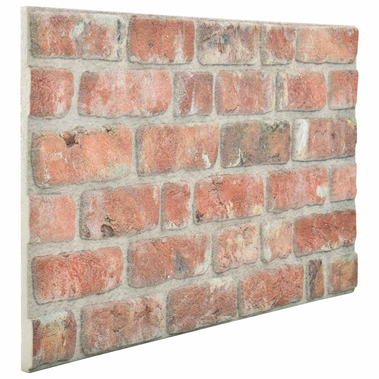 Väggpaneler 10 st 100 x 50 cm Röd EPS Skum