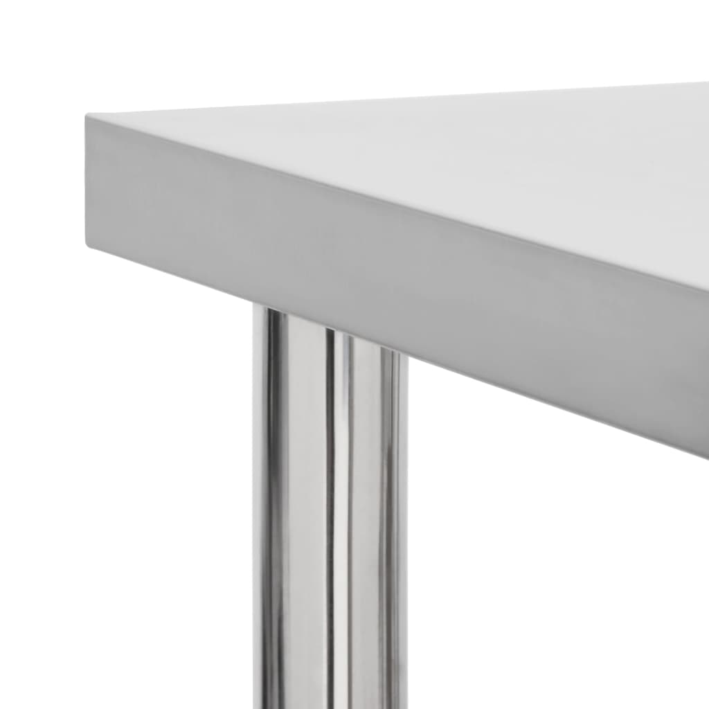 Arbetsbord med hjul 60x45x85 cm rostfritt stål