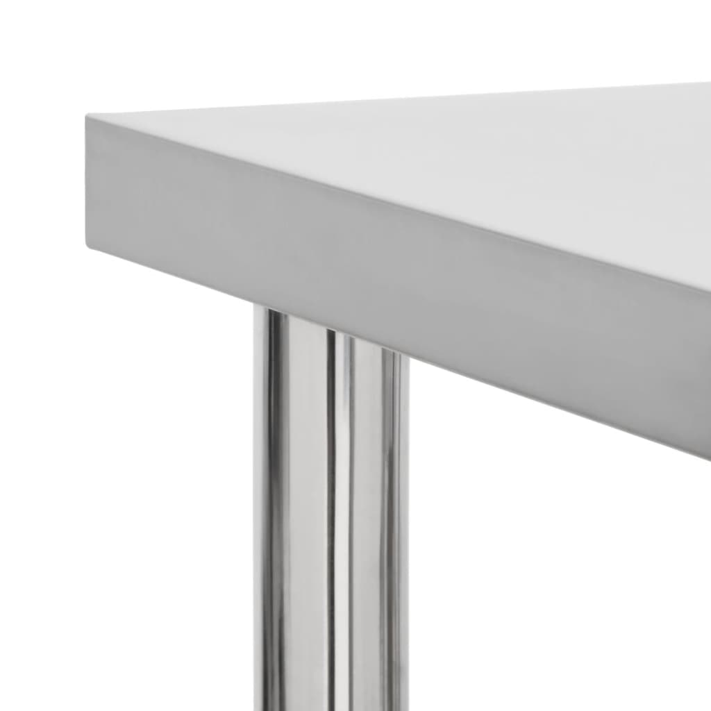 Arbetsbord med hjul 80x45x85 cm rostfritt stål