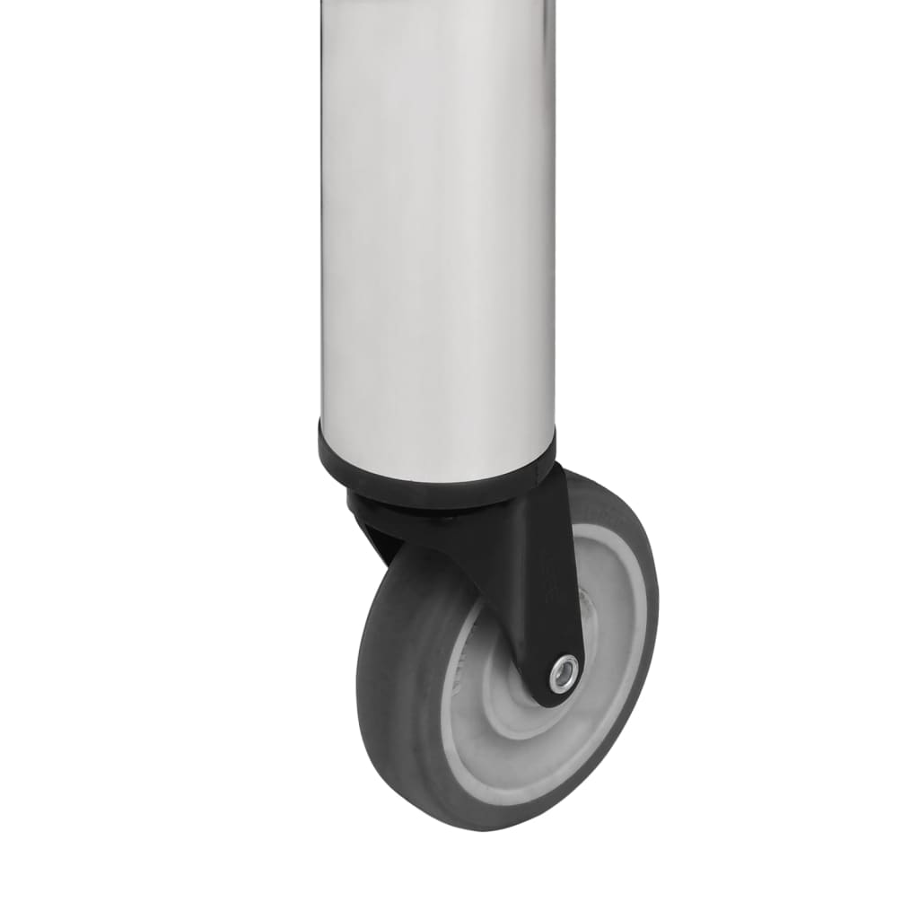 Arbetsbord med hjul 100x45x85 cm rostfritt stål