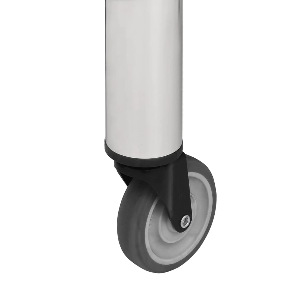 Arbetsbord med hjul 100x60x85 cm rostfritt stål