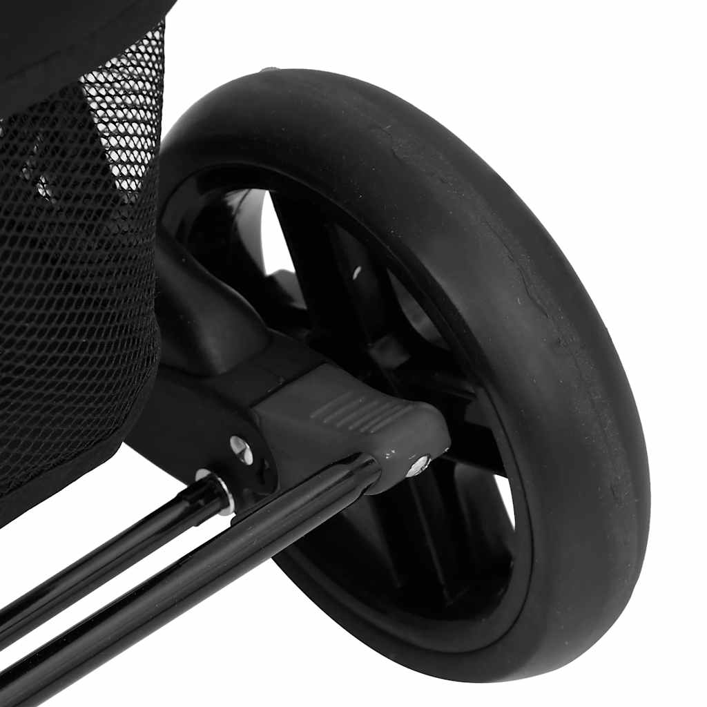 Tvillingvagn mörkgrå stål