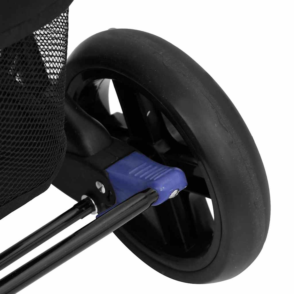 Tvillingvagn marinblå stål