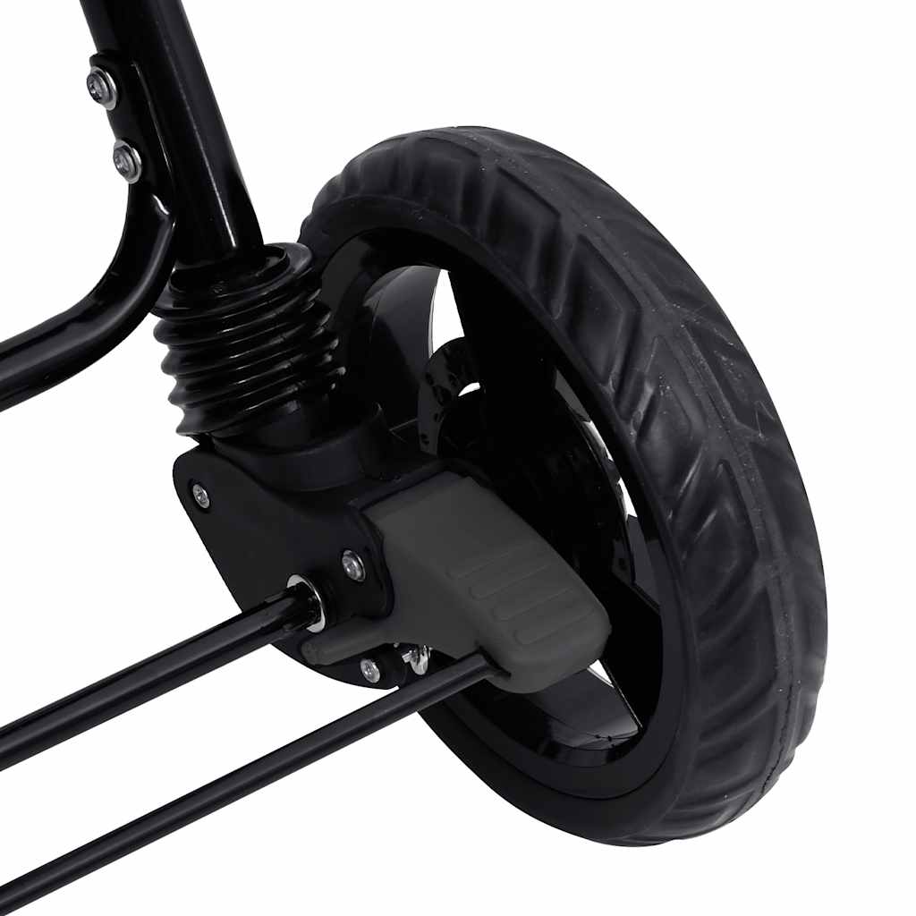 Tandem tvillingvagn mörkgrå stål