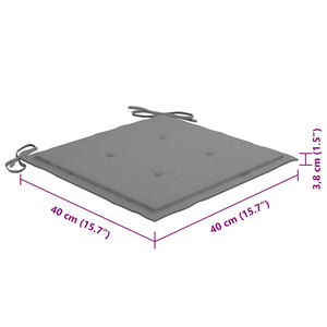 Hopfällbara trädgårdsstolar 8 st med dynor massivt akaciaträ