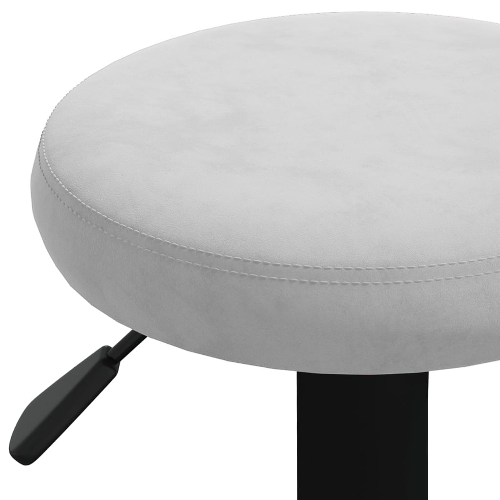 Barstolar 2 st ljusgrå sammet