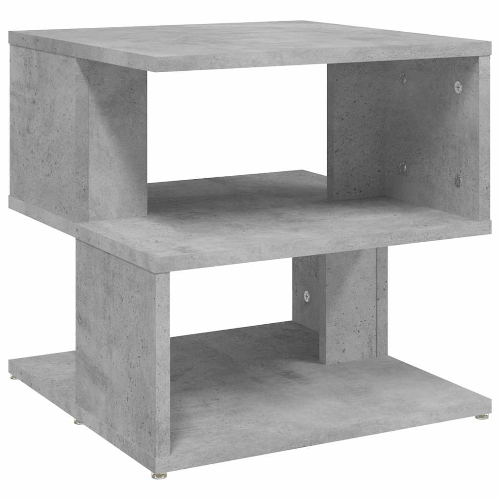 Sidobord betonggrå 40x40x40 cm konstruerat trä