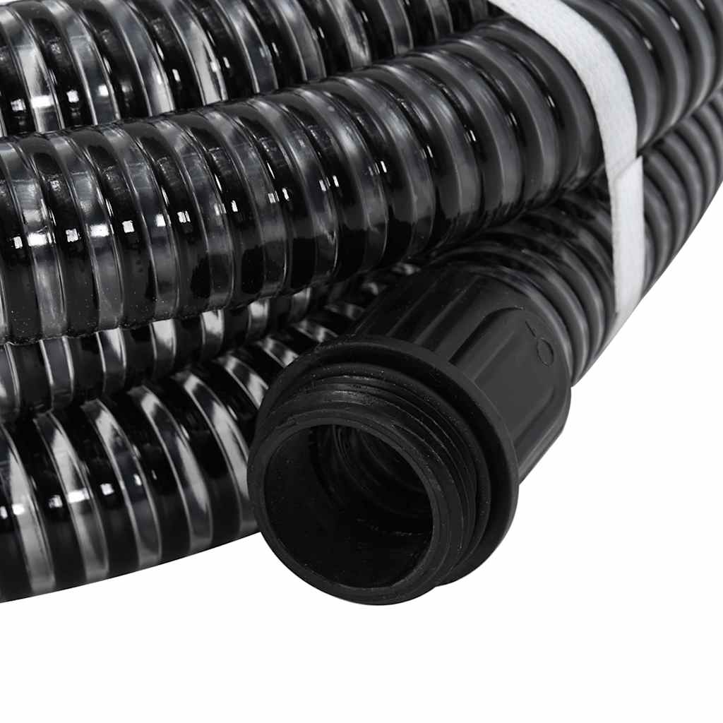 Sugslang med kopplingar mässing svart 1,1" 3 m PVC