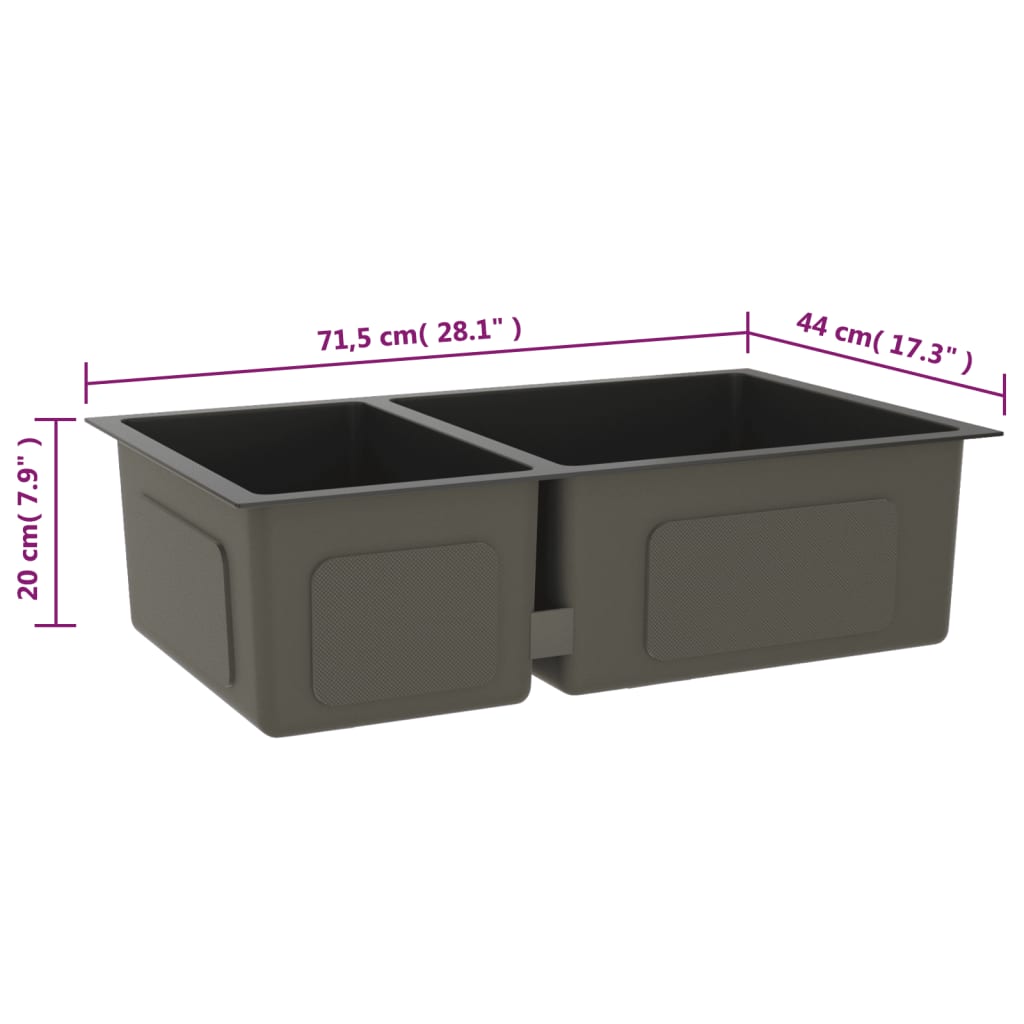 Diskho svart rostfritt stål