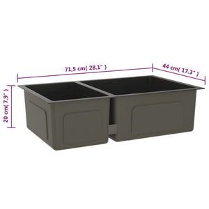 Diskho svart rostfritt stål