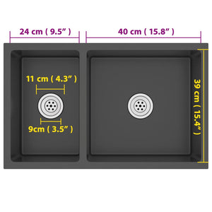 Diskho svart rostfritt stål