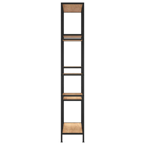Bokhylla 80x30x180 cm stål och konstruerat trä
