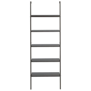 Hylla 5 hyllplan svart 64x35x185 cm