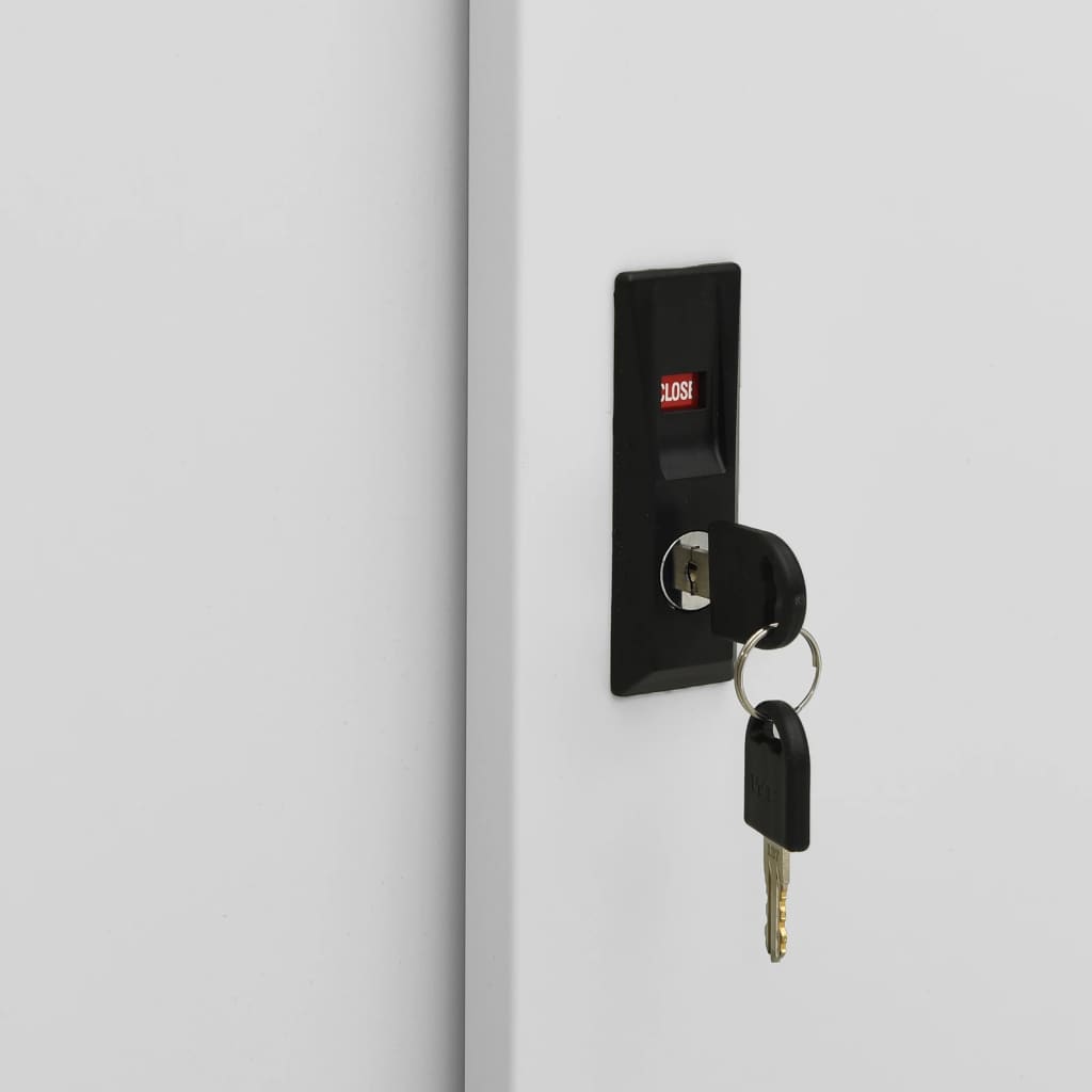 Dokumentskåp med skjutdörr ljusgrå 90x40x90 cm stål