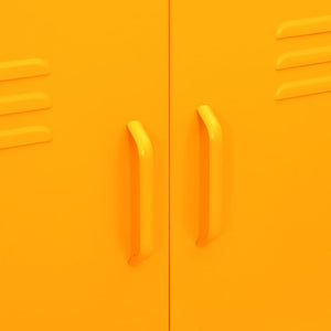 Förvaringsskåp senapsgul 80x35x101,5 cm stål