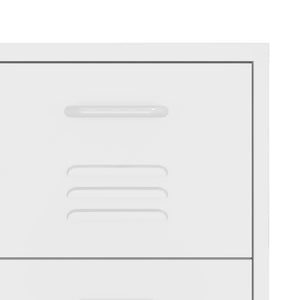 Byrå vit 80x35x101,5 cm stål