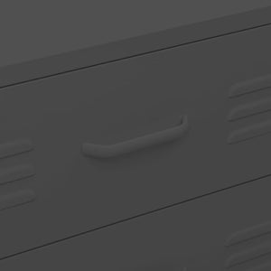 Byrå antracit 80x35x101,5 cm stål