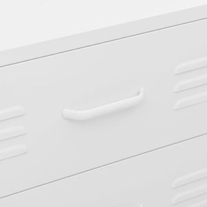 Byrå vit 80x35x101,5 cm stål