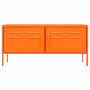 Tv-bänk orange 105x35x50 cm stål