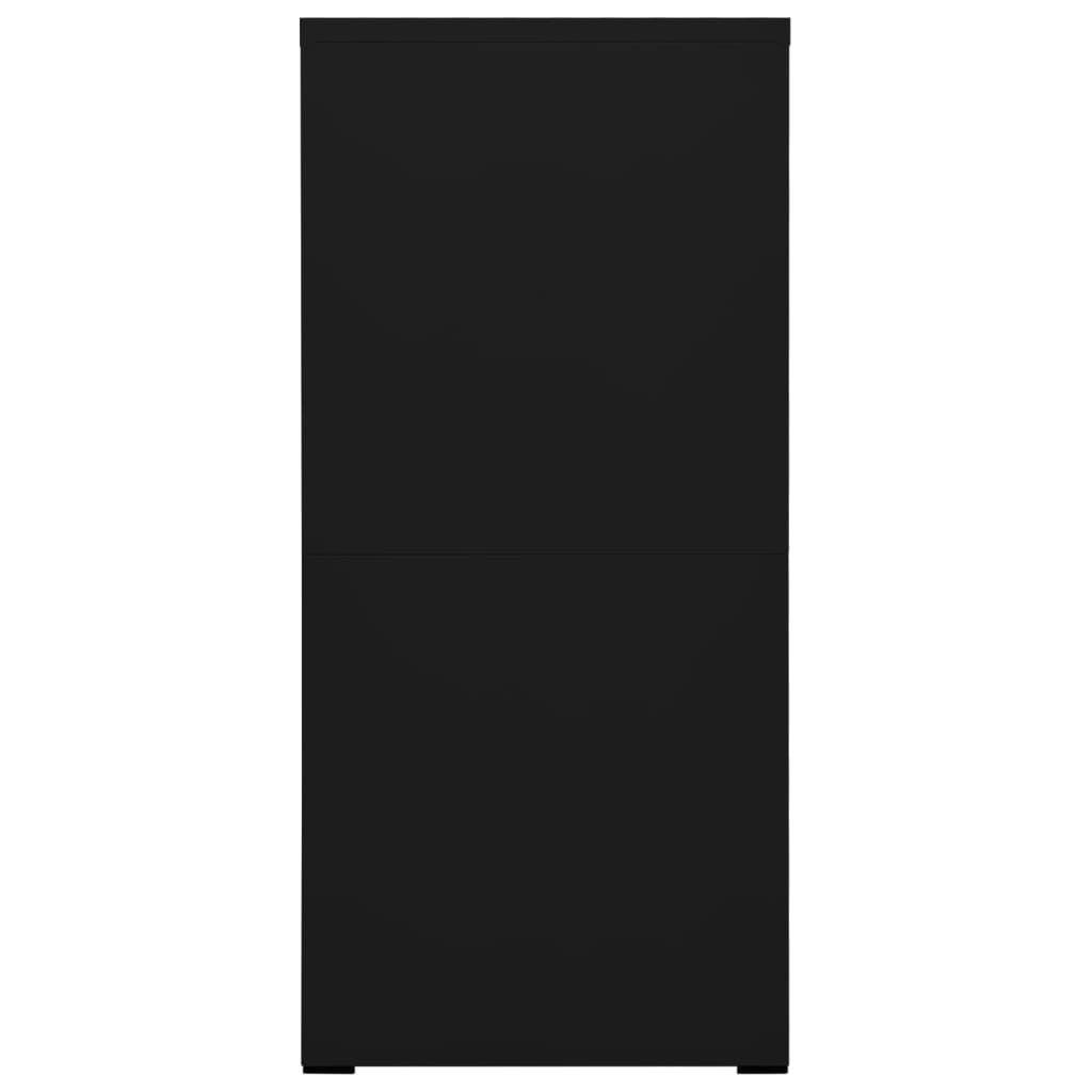 Dokumentskåp svart 46x62x133 cm stål