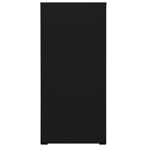 Dokumentskåp svart 46x62x133 cm stål