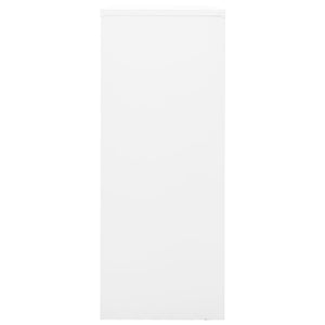 Dokumentskåp vit 90x40x102 cm stål