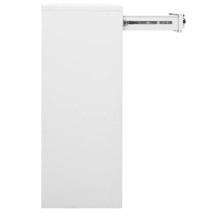 Dokumentskåp vit 90x40x102 cm stål