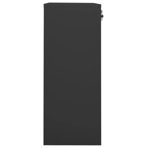 Dokumentskåp antracit 90x40x102 cm stål