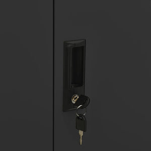 Dokumentskåp antracit 90x40x102 cm stål