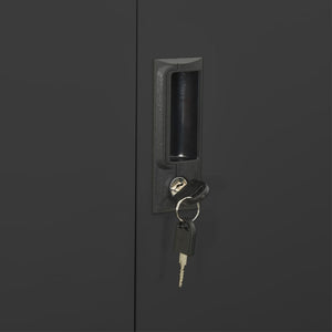 Dokumentskåp antracit 90x40x180 cm stål