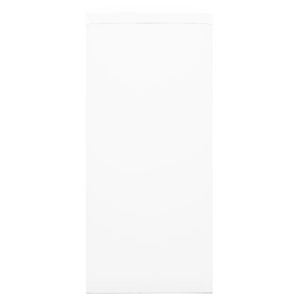 Dokumentskåp med skjutdörr vit 90x40x90 cm stål