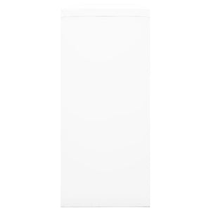 Dokumentskåp med skjutdörr vit 90x40x90 cm stål