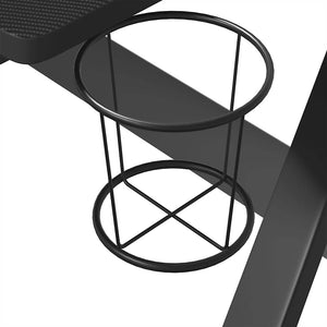 Gamingskrivbord med ZZ-formade ben svart 90x60x75 cm