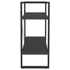 Bokhylla 2 hyllplan grå 80x30x70 cm konstruerat trä