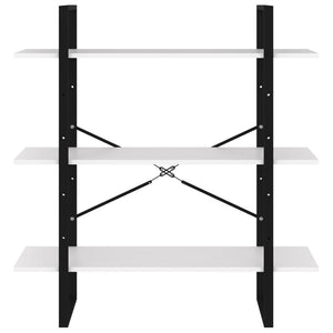 Bokhylla vit 100x30x105 cm konstruerat trä