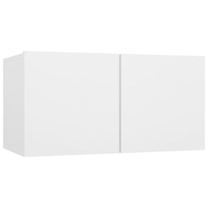 Tv-skåp 5 delar vit konstruerat trä