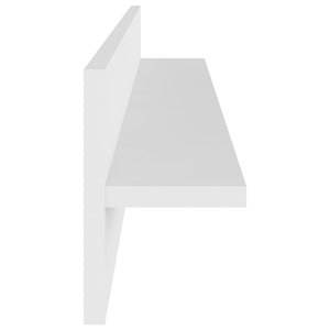 Vägghyllor 2 st vit 80x11,5x18 cm konstruerat trä