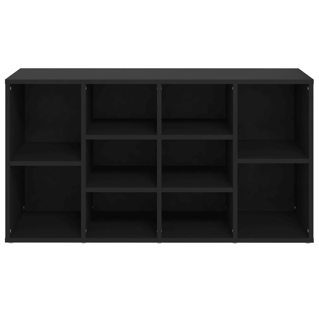 Skobänk svart 103x30x55 cm konstruerat trä