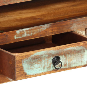 Tv-bänk flerfärgad 110x30x40 cm massivt återvunnet trä