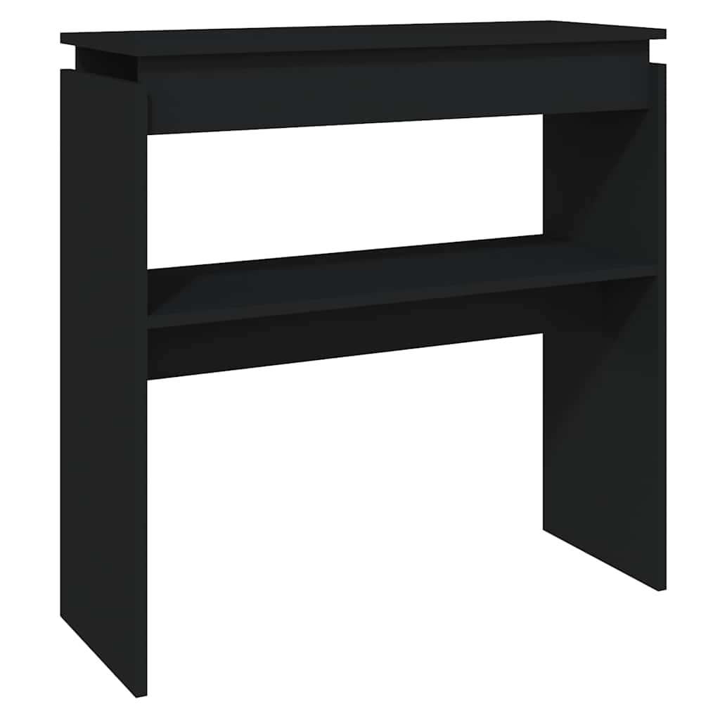 Sidobord svart 80x30x80 cm konstruerat trä
