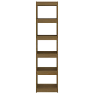 Bokhylla/Rumsavdelare honungsbrun 40x30x167,5 cm massiv furu