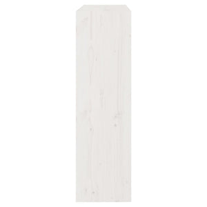 Bokhylla/Rumsavdelare vit 80x30x103,5 cm massiv furu