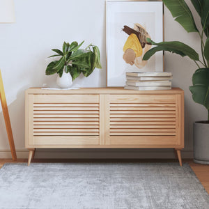 Skåpluckor lamelldesign 2 st 39,5x59,4 cm massiv furu